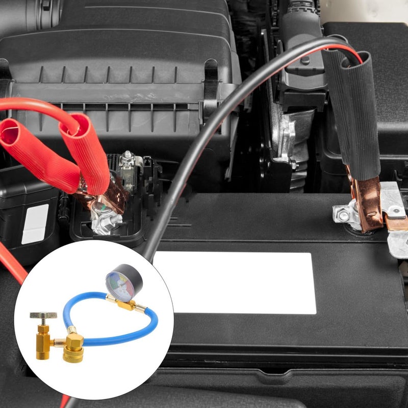 VICASKY طقم شحن تكييف الهواء للسيارة خرطوم شحن الغاز طقم خرطوم شحن خرطوم شحن مع مقياس A/C 1/2 سيارة - Image 3